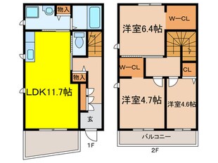 アザミテラスD棟の物件間取画像